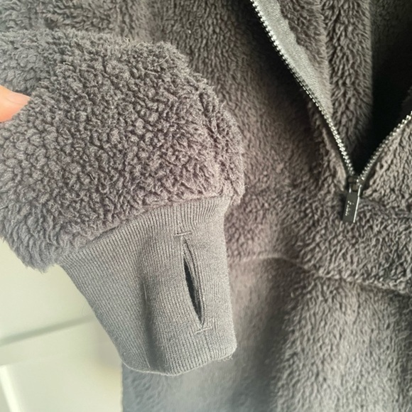 PINK Victoria's Secret Half Zip Teddy Sherpa Sweatshirt Pullover size S - Picture 7 of 8